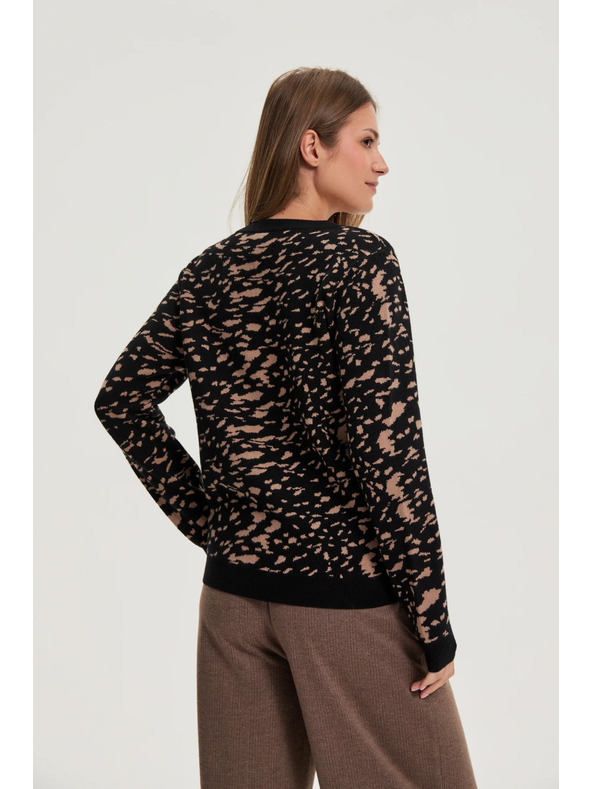 Moodo Суитшърт с прост модел черен Moodo