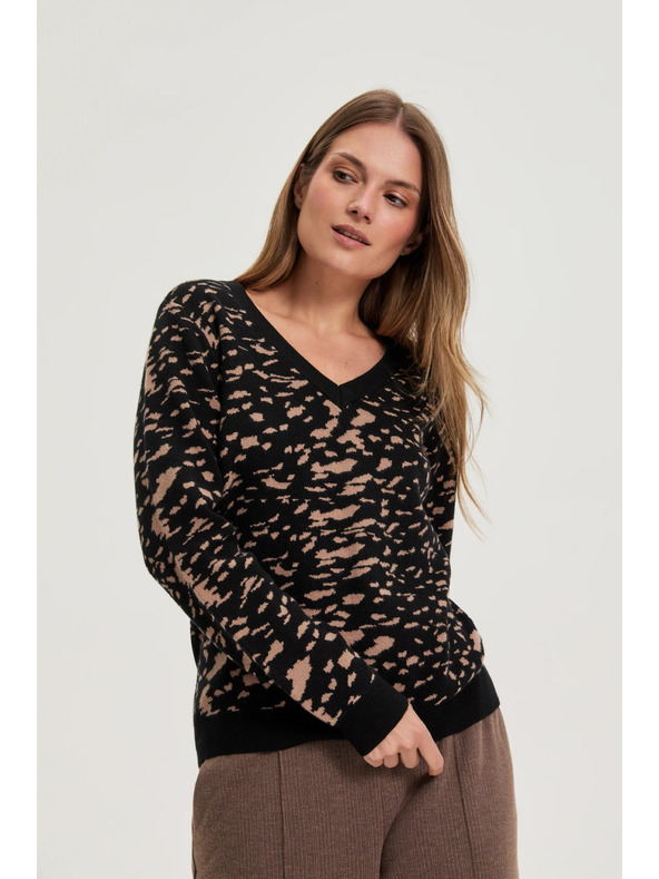 Moodo Суитшърт с прост модел черен Moodo