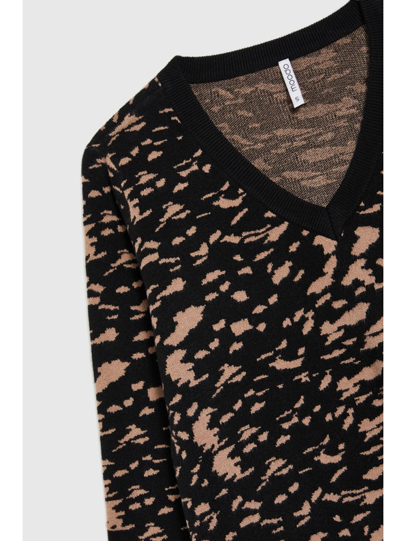 Moodo Суитшърт с прост модел черен Moodo