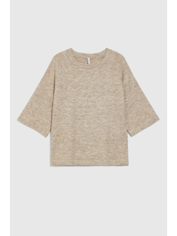 Moodo Суитшърт с къси ръкави бежов Moodo