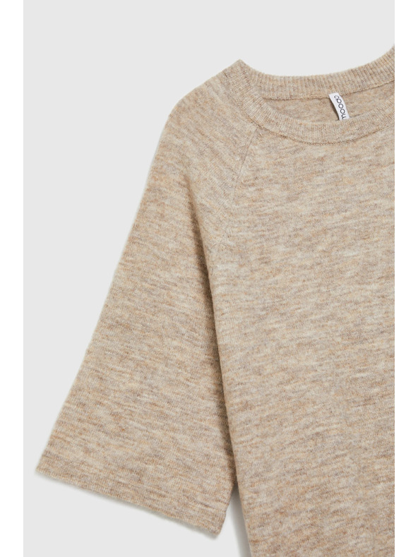 Moodo Суитшърт с къси ръкави бежов Moodo