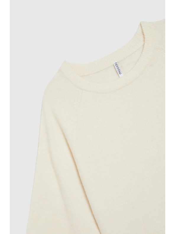 Moodo Бежов суитшърт с къси ръкави Moodo