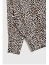 Moodo Суитшърт с леопардов принт бежов Moodo