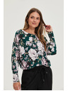 Moodo Суитшърт с флорален принт зелен Moodo