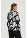 Moodo Суитшърт с флорален принт зелен Moodo