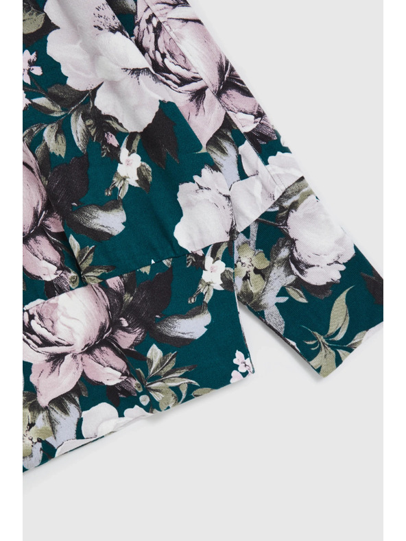 Moodo Суитшърт с флорален принт зелен Moodo