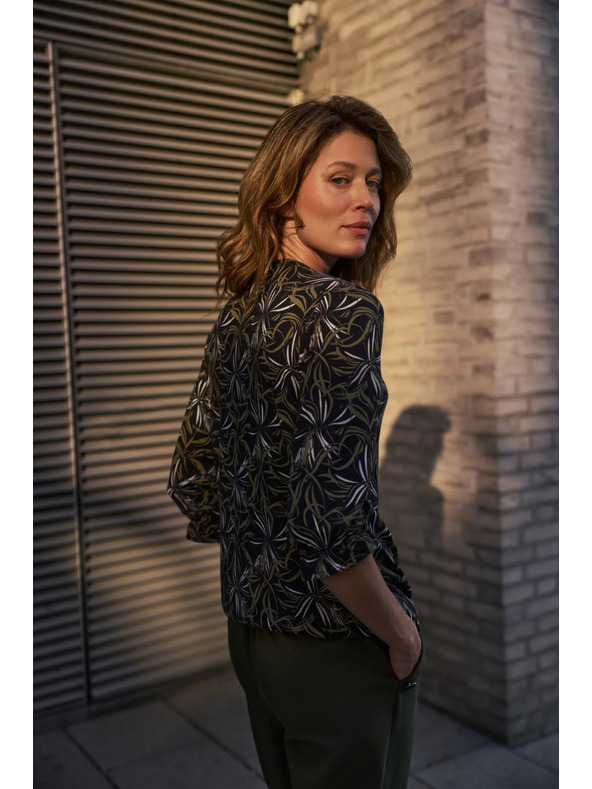 Moodo Суитшърт с принт черен Moodo