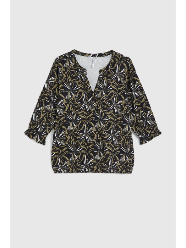 Moodo Суитшърт с принт черен Moodo