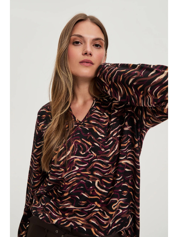 Moodo Суитшърт с дълги ръкави черен Moodo