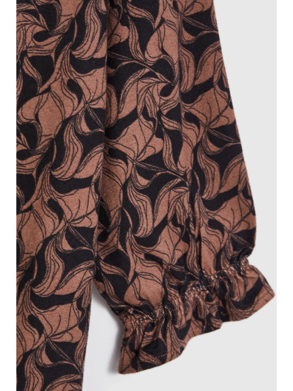 Moodo Кафяв суитшърт с къси ръкави Moodo