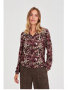 Moodo Щампован суитшърт кафяв Moodo