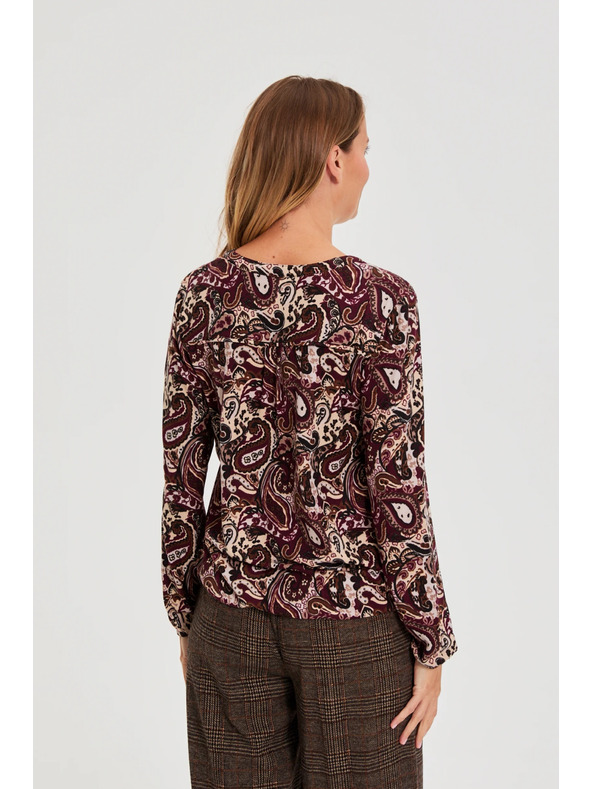 Moodo Щампован суитшърт кафяв Moodo