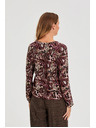 Moodo Щампован суитшърт кафяв Moodo