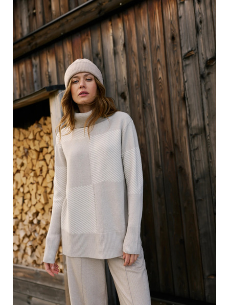 Moodo Пуловер с поло яка в бежово Moodo