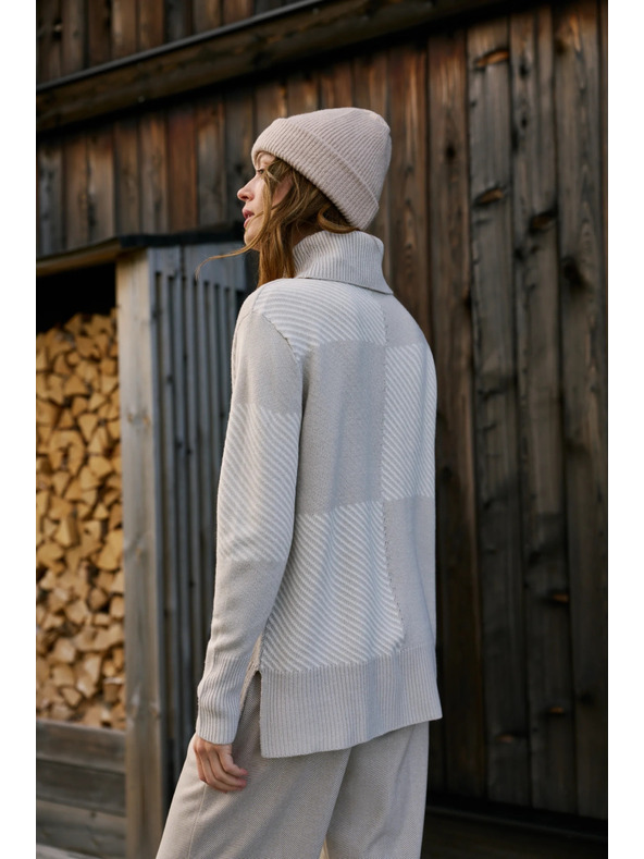 Moodo Пуловер с поло яка в бежово Moodo