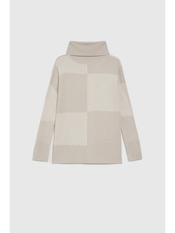 Moodo Пуловер с поло яка в бежово Moodo