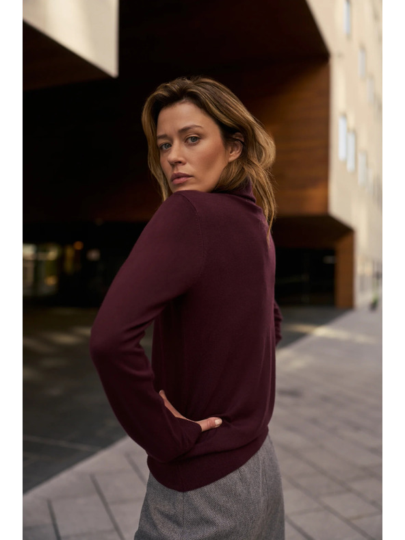 Moodo Гладка висока яка бордо Moodo