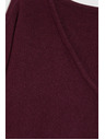 Moodo Суитшърт с V-образно деколте бордо Moodo