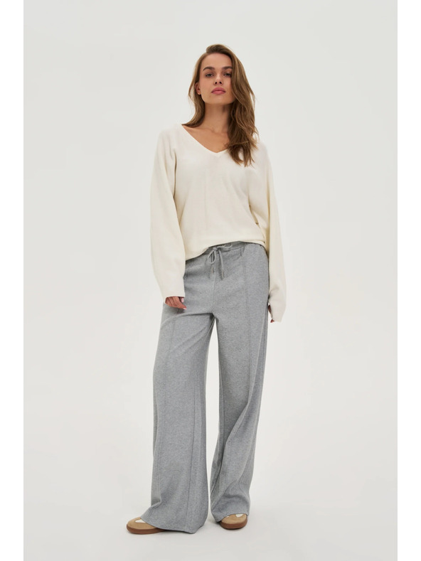 Moodo Суитшърт с V-образно деколте екрю Moodo