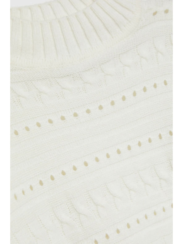 Moodo Суитшърт с висока яка бял Moodo