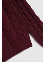 Moodo Суитшърт с орнаментен плетен детайл бордо Moodo