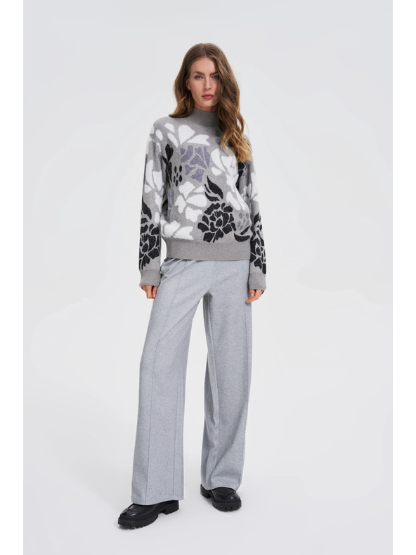 Moodo Сив суитшърт с висока яка Moodo