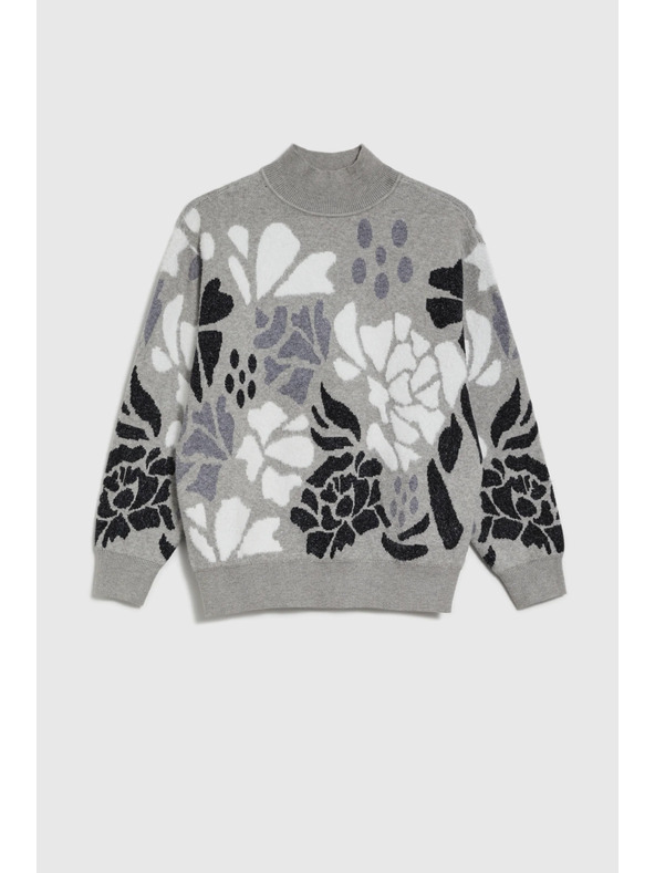 Moodo Сив суитшърт с висока яка Moodo