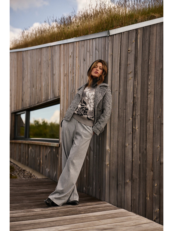 Moodo Сив суитшърт с висока яка Moodo