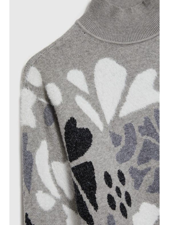 Moodo Сив суитшърт с висока яка Moodo