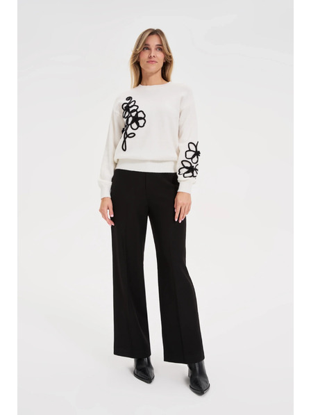 Moodo Бял суитшърт с апликация Moodo