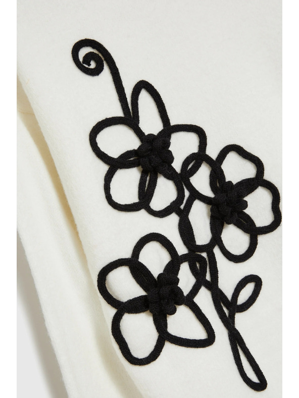 Moodo Бял суитшърт с апликация Moodo