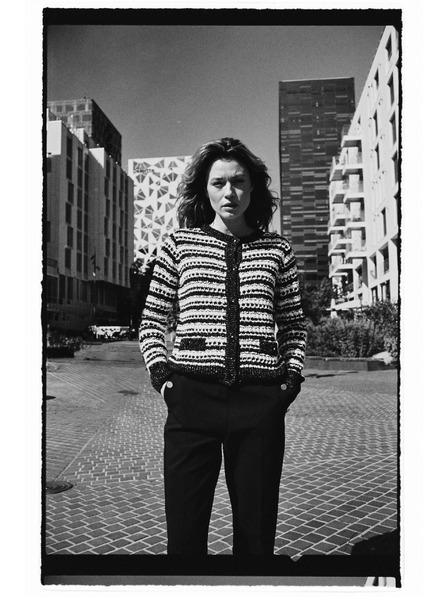 Moodo Черен райета кардиган Moodo