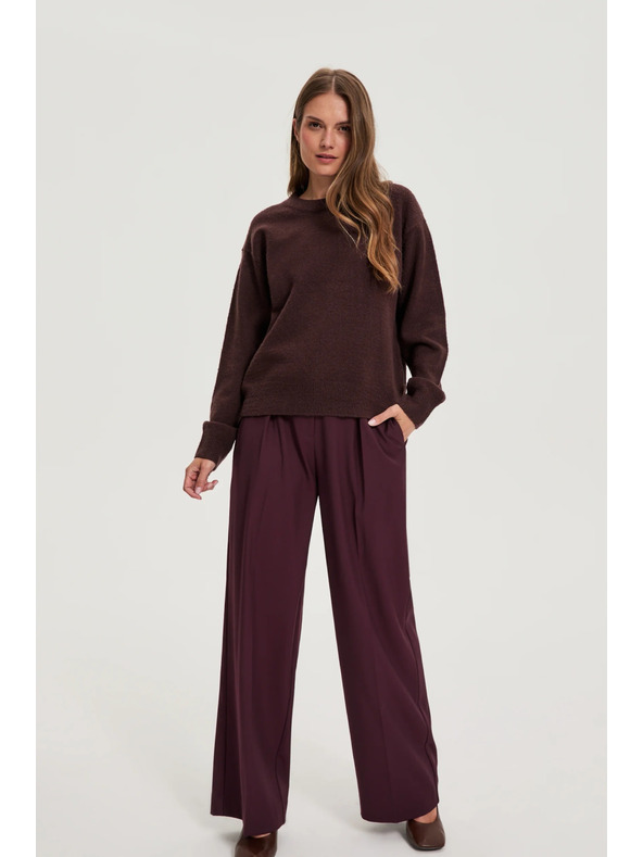 Moodo Гладък кафяв суитшърт Moodo