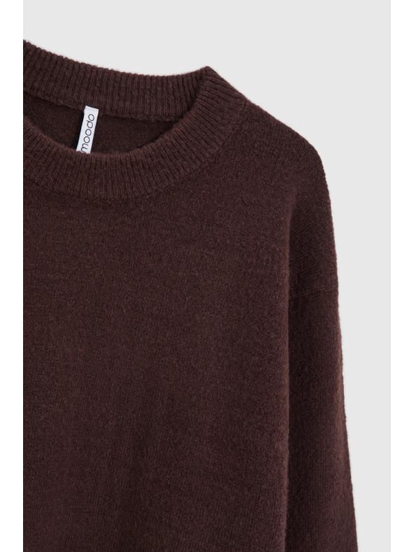 Moodo Гладък кафяв суитшърт Moodo