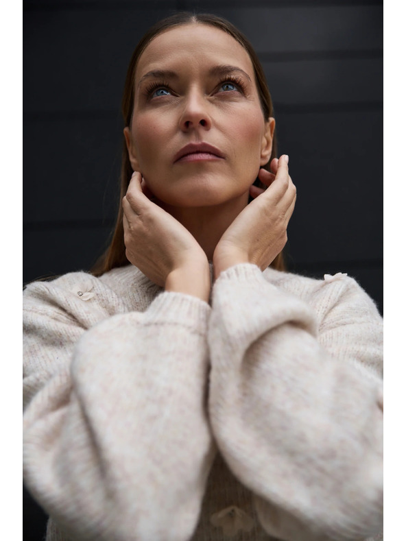 Moodo Бежов суитшърт с апликация Moodo