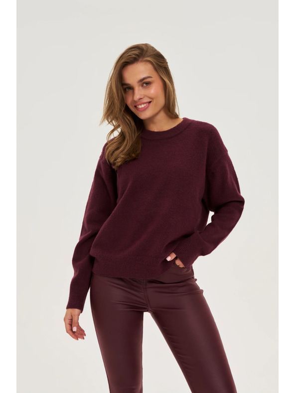 Moodo Гладък суитшърт в бордо Moodo