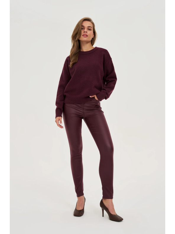 Moodo Гладък суитшърт в бордо Moodo