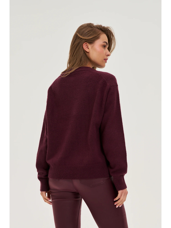 Moodo Гладък суитшърт в бордо Moodo