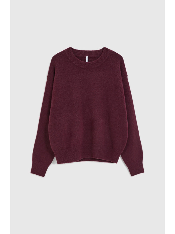 Moodo Гладък суитшърт в бордо Moodo