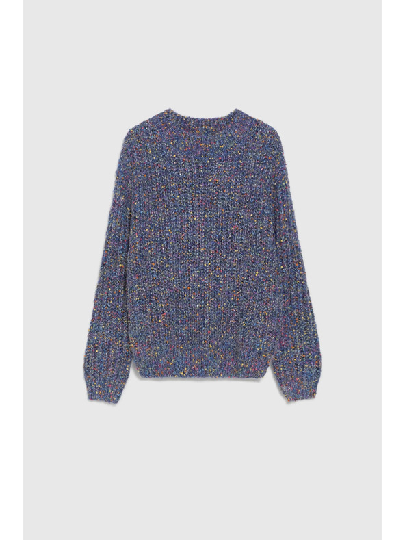 Moodo Тъмносин суитшърт, украсен с цветна нишка Moodo