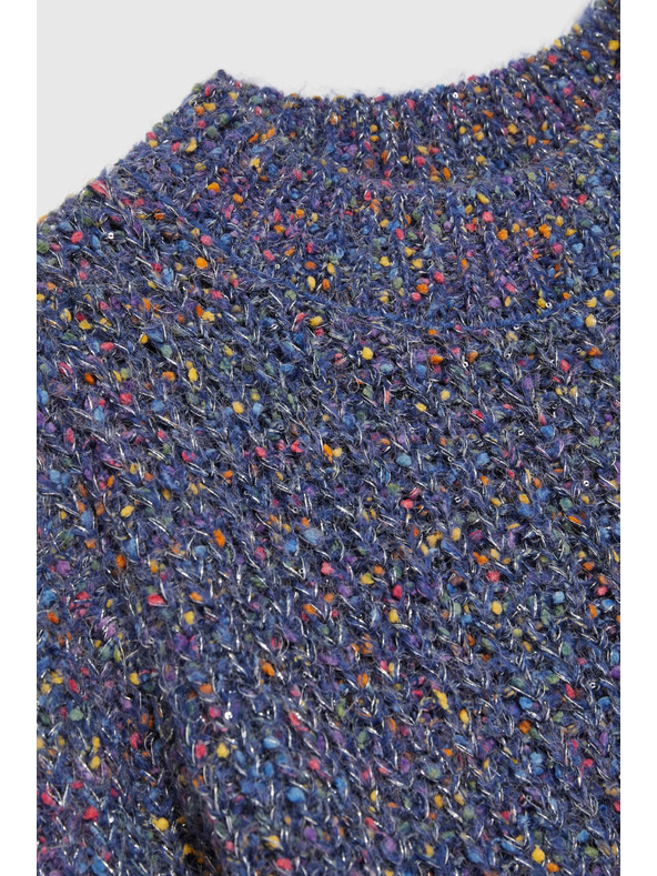 Moodo Тъмносин суитшърт, украсен с цветна нишка Moodo