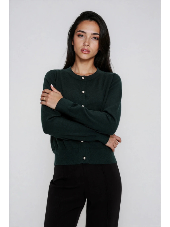 Moodo Тъмнозелен кардиган Moodo