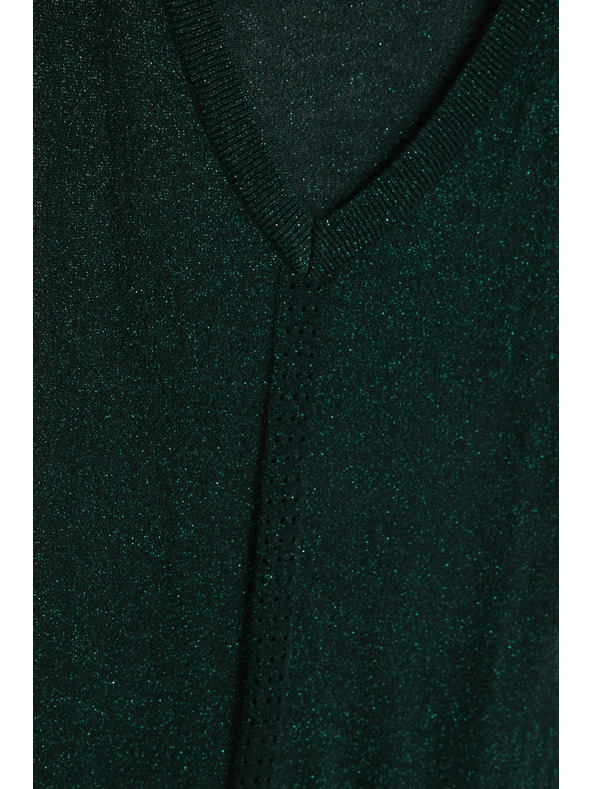 Moodo Зелен суитшърт с металическо влакно Moodo