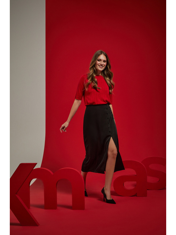 Moodo Червен суитшърт с къси ръкави Moodo