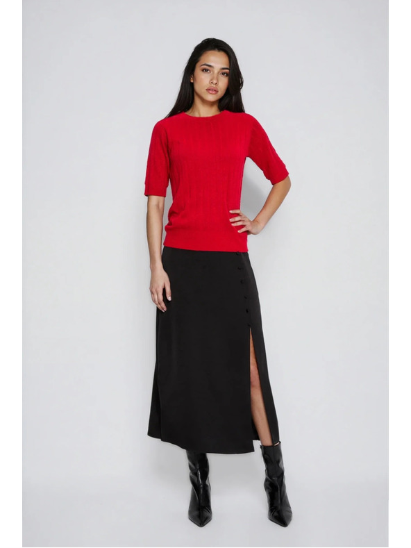 Moodo Червен суитшърт с къси ръкави Moodo