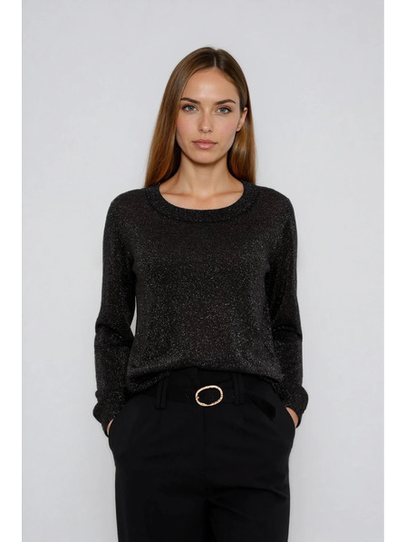 Moodo Вискозен суитшърт черен Moodo