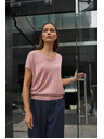 Moodo Розов суитшърт с къси ръкави Moodo