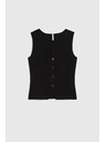 Moodo Плетена черна жилетка Moodo