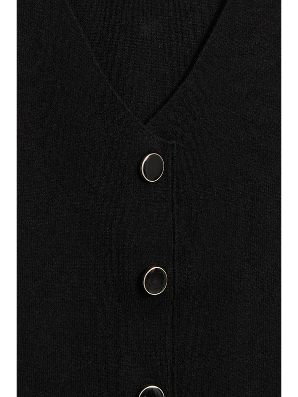 Moodo Плетена черна жилетка Moodo