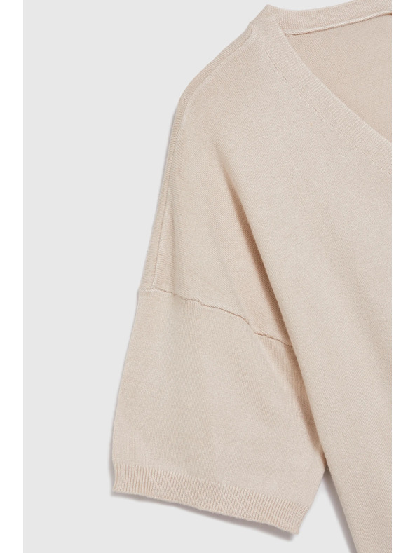 Moodo Суитшърт с къси ръкави бежов Moodo